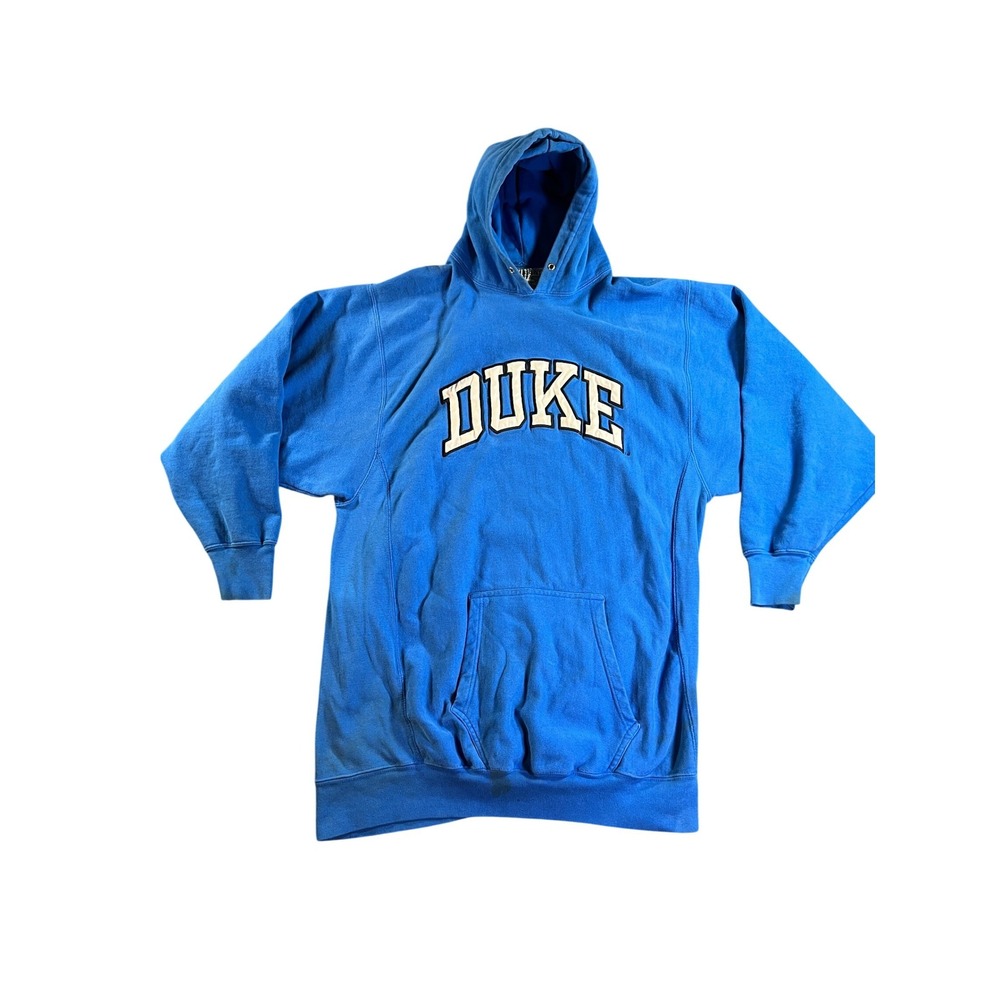 Vintage Duke Hoodie Mens 2XL Blue NCAA Collegiate Pullover Heavyweight Oversized